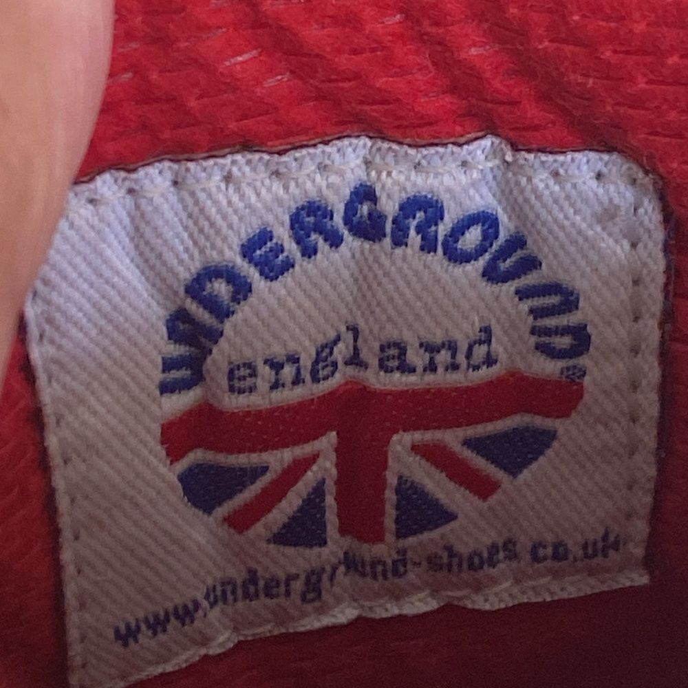 Underground England Leather Red White & Blue Unisex Sneakers RARE - Picture 11 of 13